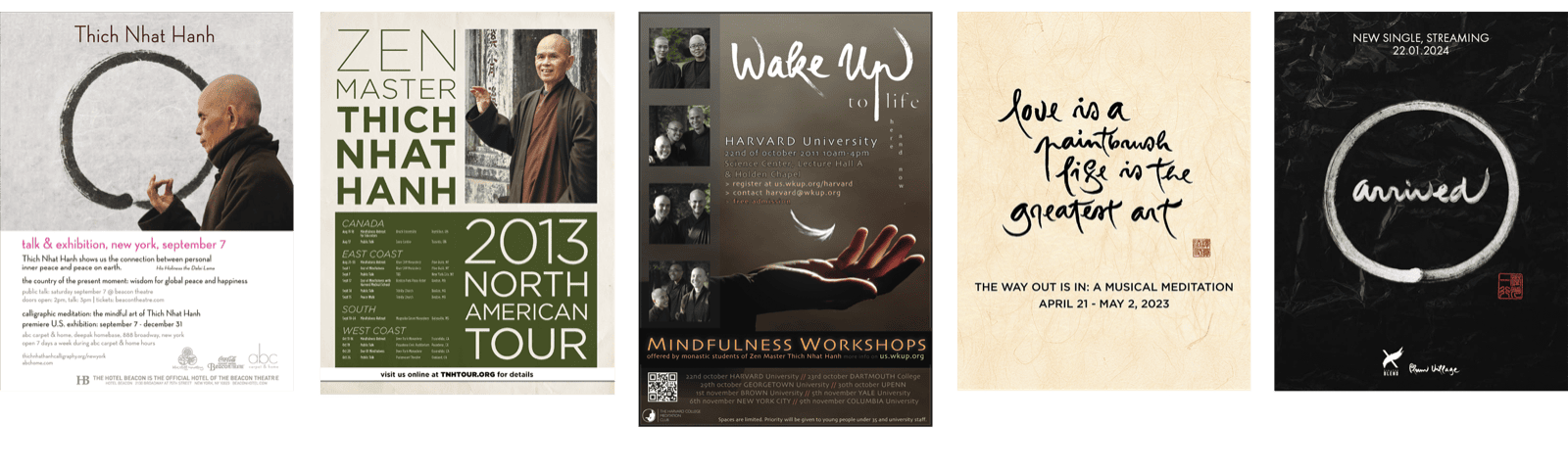 Plum Village Events — poster and digital campaign overview