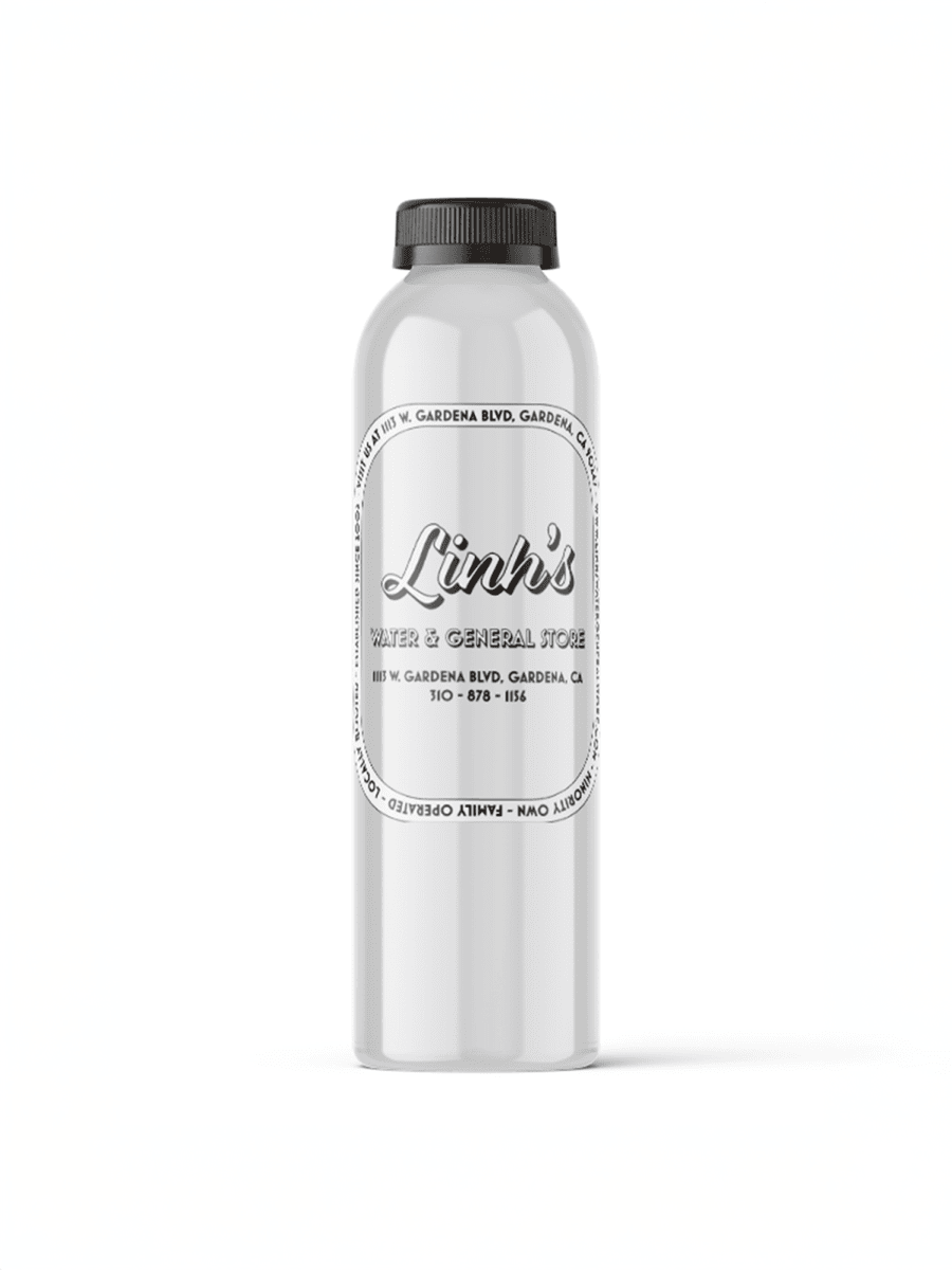 Linhs Water General Store branded bottle