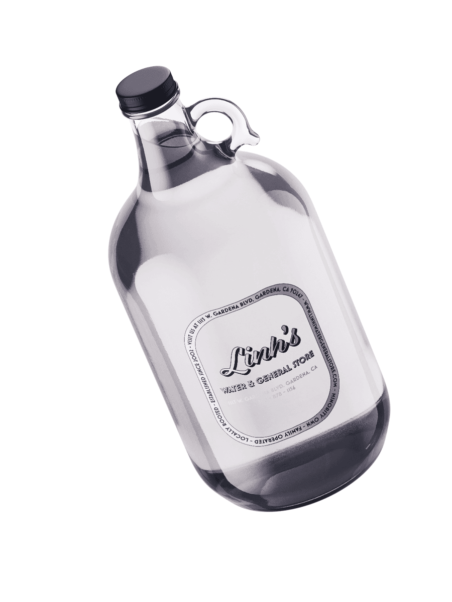 Linh's Water & General Store — branded growler