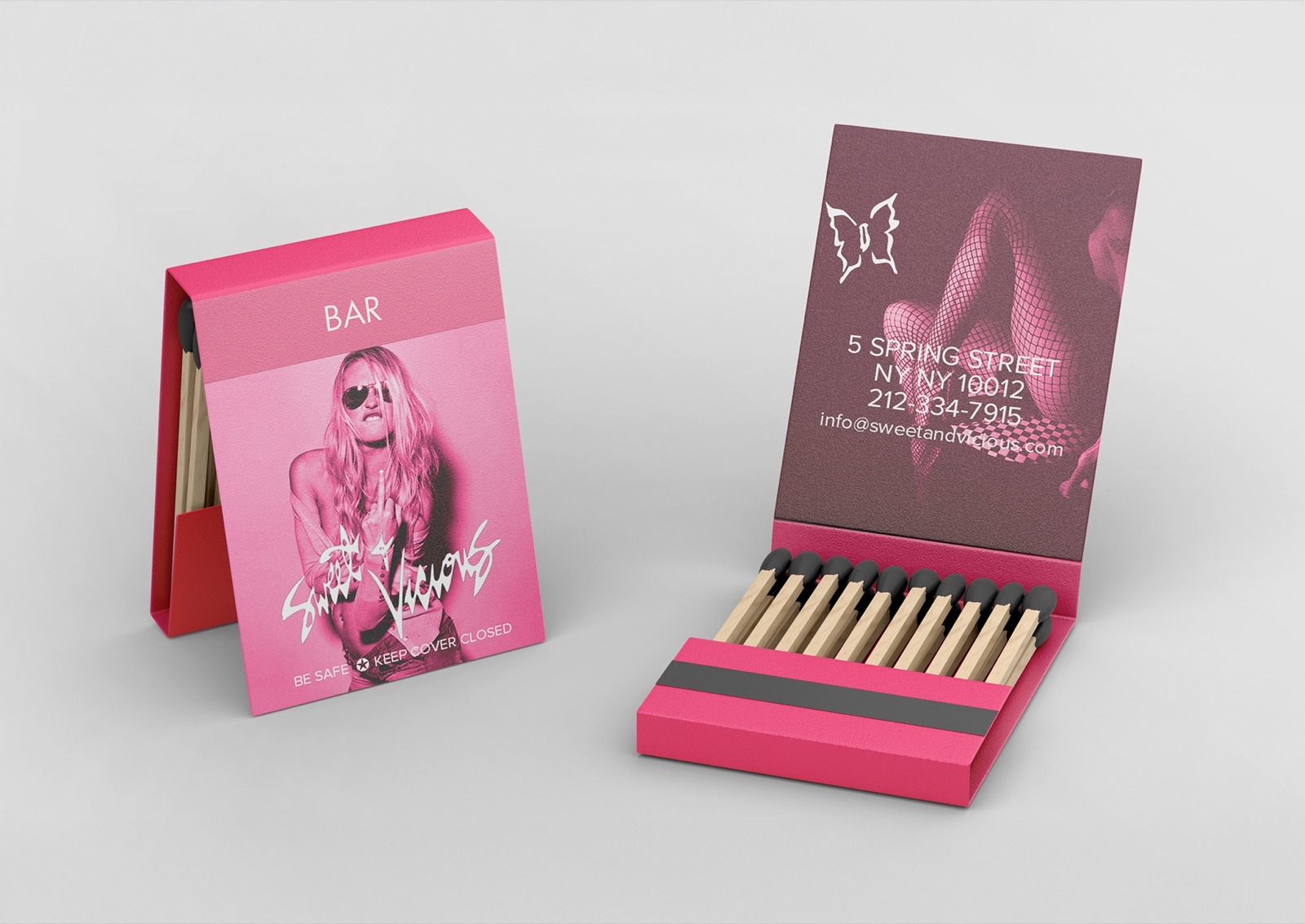 Sweet and Vicious matchbook